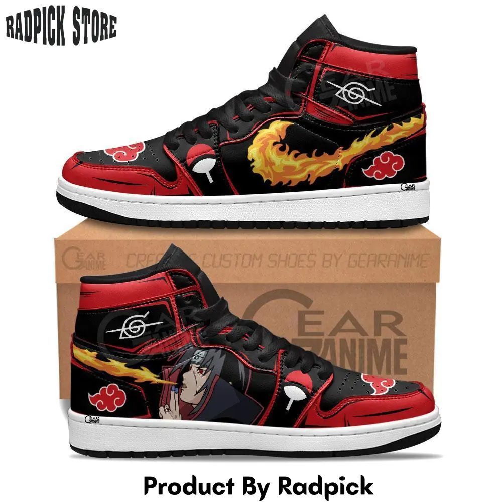 Itachi air jordan high top sneakers custom fireball jutsu  rp0251641
